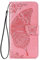 HAOYE Funda para Realme 11 Pro/Realme 11 Pro+, Suave TPU/PU Cuero Flip Carcasa Case Cover, Magnética en Relieve de la Mariposa, Billetera con Soporte/Tapa Tarjetas. Rosa