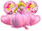 Luftballons Geburtstag, Peach Prinzessin Geburtstag Deko, 5 Stück Peach Prinzessin Luftballons, Folienballons Geburtstag Set, Ballons Prinzessin Geburtstag für Mädchen