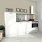 Miroytengo Cocina Modular Color Blanco EKO melamina con encimamera incluida 4 módulos 240 cm Ancho