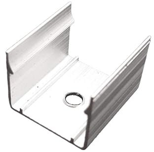 Jandei – 1x Clip de Fijación para Perfil Flexible Empotrable de Silicona con Forma Cuadrada 16mm x 16mm, Acabado Metálico, Apto para Exteriores (No se Incluyen Tornillos)