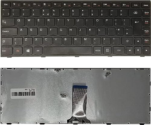 New Replacement Laptop Keyboard Compatible For LENOVO FLEX Laptops 2-14 G40 G40-30 G40-45 G40-70 G40-80 Series 25214523 UK Layout QWERTY Non-Backlit Keyboard without frame Black Colour