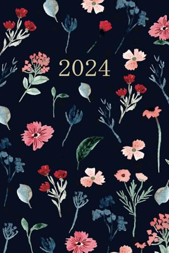 Terminplaner 2024: Terminkalender von Januar 2024 bis Dezember 2024 I 1 Woche 2 Seiten I Wochenplaner A5