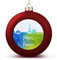 Frankreich Paris Stadt Skyline Ball Ornament Stadt Wolkenkratzer Gebäude Silhouetten Hängende Ornamente Andenken Souvenir Weihnachtsbaum Saisonale Urlaub Dekoration