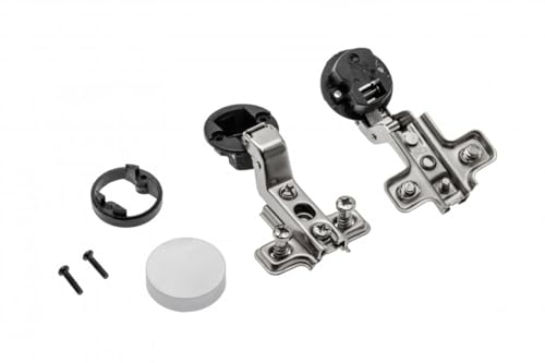BRESKO 2-10 Stk Topfband Scharnier Glastürscharnier 26 mm Glas Glastür MöbelscharnierTopfscharnier Scharniere Möbelband Topfbänder Schrankscharnier Möbel Schrank Klappenband (Innenanschlag, 4 Stück)