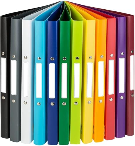 Papiertiger Premium Ringbuch aus dickem Kunststoff | DIN A4 20mm Rücken mit 2-Ring Mechanik 15mm | perfekt für Schule, Büro und Freizeit (12 Farben)
