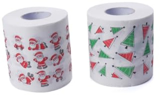 COLLBATH Papel Higiénico De Papá Noel Diseño De Navidad Papel Para Cocina y Baño Obsequio
