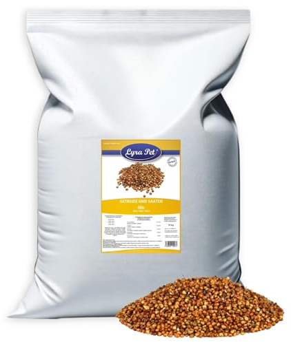 Lyra Pet® 10 kg Milo | Körner der Sorghum Hirse | Reich an Kohlenhydraten | Ergänzungsfutter für Vögel | Nährstoffreiches, Ganzjähriges Vogelfutter | Energiequelle für Wildvögel & Kleinnager