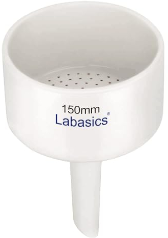 Labasics Entonnoir Buchner en Porcelaine 150 mm, Filtre Entonnoirs en Porcelaine Buchner OD 15 cm DI 14 cm pour Laboratoire