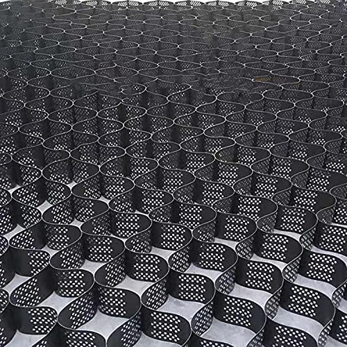 GPECTIFO Garten-Stützmauer-Gitterstabilisator, robuster Geozellen-Gitterstabilisator, Bodengitter for Kies, durchlässiges Waben-Geogitter, dehnbar (Size : 10m x 6m (33FT x19.5FT))