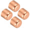 PATIKIL Tapón de Extremo de Tubería de Cobre de 1/2 Diámetro Paquete de 4 Tapones de Cobre para Soldar Conexiones de Fontanería HVAC Y Aire Acondicionado Tono de Cobre