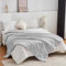 Luofanfei Kuscheldecke Wohndecke 220x240 Grau Hellgrau Satin Glänzend Decke kühlend Satindecke Bettüberwurf Glanzsatin Couchdecke Tagesdecke Sofadecke Blanket Für Sofa Überwurf Bett Schlafzimmer Büro