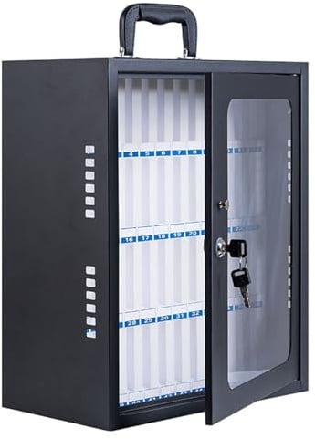 Btsunotr Stahl-Handy-Schrank, wandmontierbar mit Schloss, tragbar, Unternehmen Schule Handy sicher(36 Slots)