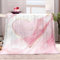Kuscheldecke 130x150 cm Rosa Herz Flauschig Decke Fleecedecke, Sofa Überwurfdecke, Wohndecke Warm Weich Sherpa Wolldecke, Gemütlicher Überwurf Für Bett und Couch