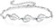 Personalisiertes Damen Armbänder mit Name Geburtsstein Babyfüße Unendlichkeitsarmband Familienarmband Geschenk für Mama Ehefrau Oma Tochter Weihnachten Muttertag (3 Namen)
