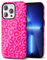 Svanove Cheetah Print Phone Case for iPhone 13 Pro Max Case Girly Trendy Leopard Pattern, Retro Cool Animal Print, Luxury Cute Case for Women, Aesthetic Y2k Hard Shell Plastic, Hot Pink