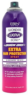 EBIN Wonder Weave Bond Spray de protection pour cheveux à séchage rapide, eau de rose et biotine, 180 ml