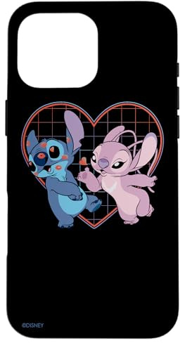Disney Lilo and Stitch Engel Herz Küsse Hülle für iPhone 16 Pro Max