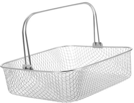 Cabilock Air Fryer Mesh Basket Fried Chicken Mesh Crisper Tray for Baking Air Fryer Replacement Basket Square Air Fryer Basket Mesh Basket for Air Fryer Microwave Basket Stainless Steel