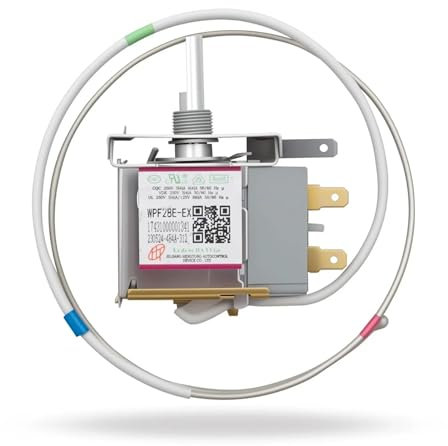 WPF28E-EX Refrigerator Thermostat Fit for Midea/Arctic King/Insignia/Vissani Replacement for 17431000001341 WPFE28L-L Chest Freezer Temperature Controller