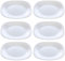 AC - Pack de 6 Platos de Postre - Modelo Parma - 20 cm - Vidrio Opal Templado - Apto para lavavajillas y microondas - Ideal para el hogar, Cocina y hostelería