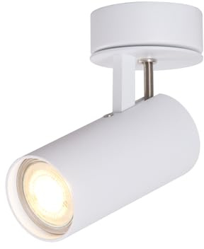 DAWALIGHT Deckenstrahler GU10 Weiß LED 3000K Warmweiß 5W Strahler Innen Wandspot Deckenspots Lampe Deckenleuchte Wohnzimmer Küche Esstisch Schlafzimmer, Weiß, Aluminium