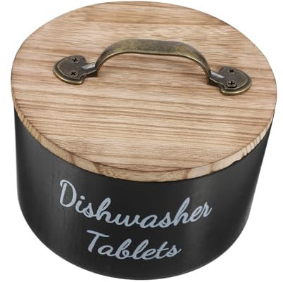PEPLAYTAL Boîte De Rangement Décorative avec Couvercle Bois pour Produits De Nettoyage Organisateur De Buanderie Récipient pour Salle De Bain Et Cuisine