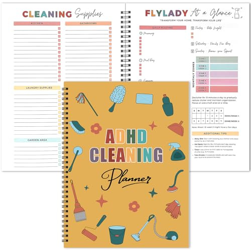 RZCOMP ADHD Cleaning Planner ADHD Daily Organizing Planner Household Cleaning Schedule Book for Adults