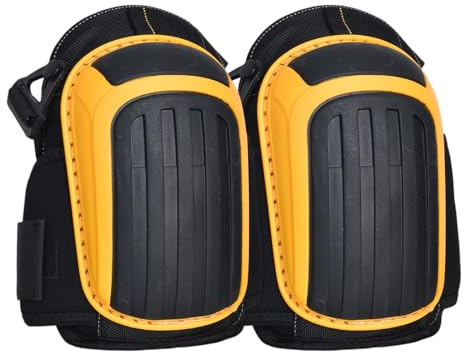 Alyxen 1 Paio Ginocchiere Lavoro,Ginocchiere Antivibrazione,Respirable et Résistant à Iusure,Ginocchiere Giardinaggio con Imbottitura in Gel e Cinghie Regolabili Per Lavori di Costruzione（Arancione）