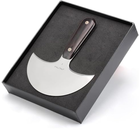 WUTA Professional Leather Craft Tool, Ultra Sharp Round Cutter for Precise Skiving & Smooth Cutting, Ergonomic Handle for DIY & Leatherworking（3# 5 in）