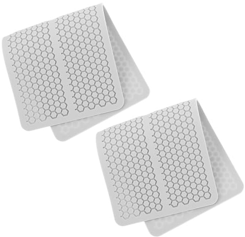 ELAYARD 2 Stück Silikon Wabenformen für Fondant und Schokolade Flexible 3D Bienenwaben Backformen aus Lebensmittelechtem Silikon Hitzebeständig für Kuchen Cupcakes und Zuckerdekorationen