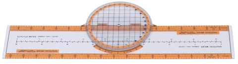 Cocoarm Ordinateur de Vol Aéronautique, Calculatrice de Pilote en Plastique avec Plateau Tournant pour la Formation au Pilotage, Outil de Calcul de la Consommation de Carburant en