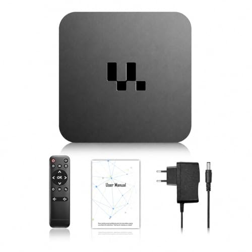 Cuifati TV Box Android 12.0, TV Box WiFi Dual Band 4K UHD 5G, 2 GB di RAM 16 GB ROM Streaming Android con Telecomando per Streaming di Film di Gioco (Spina europea)