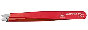 ERBE Pinzette color 9 cm rostfrei schräg rot 1 St