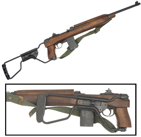 Deko Waffe M1A1 Karabiner Kal.30, USA 41, Paratrooper Kolben klappbar WWII