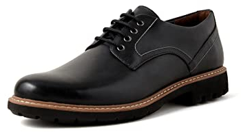 Clarks Men's Batcombe Hall Derbys, Black Black Leather, 11 UK