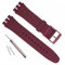 Bracelet en silicone étanche, bracelet pour Swatch (1,7 cm, bordeaux)