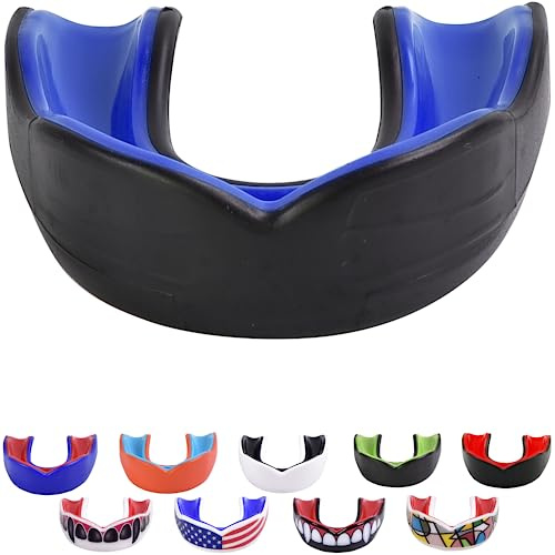 Oral Mart Sport Mundschutz für Erwachsener (Schwarz | Blau)