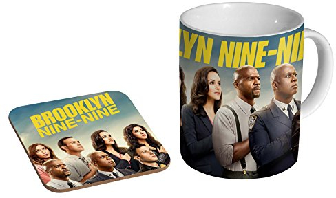 Brooklyn Nine Nine Nine Tasse à café en céramique + dessous-de-verre.