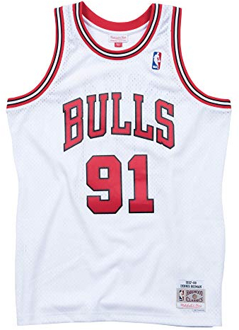 Mitchell & Ness M&N NBA Swingman Jersey 2.0 Chicago Bulls - D. Rodman, XXL, White