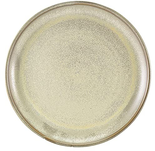 Terra - Set di 6 piatti in porcellana, 27,5 cm, colore: Grigio opaco