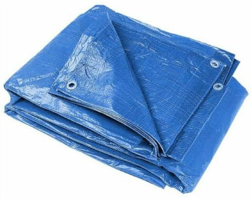 Bonerva | Toldo de Polietileno Azul con Ojales | 8x12 Metros | Lona de Recubrimiento para Piscinas, Muebles y vehículos | 85 gr/m2 |
