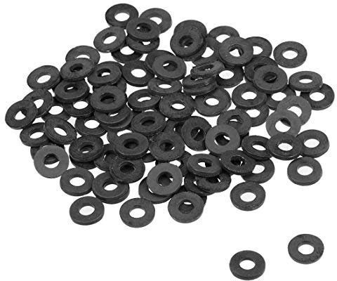 sourcing map Rondelle Plate Nylon pour 3mm ID Vis Boulon 7mm OD 1mm épais 100Pcs