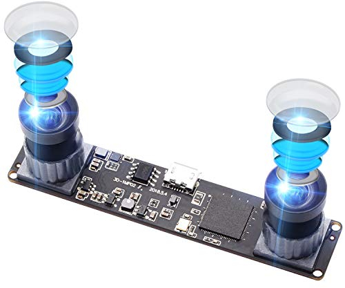 Hotpet Caméra USB stéréo à double objectif synchronisée 1,3 MP HD 960p Webcam 3D VR Web Camera Module avec capteur CMOS 1/3 OV9715 Faible luminosité Mini industriel USB 2.0 Web cam pour Android,
