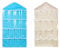 Mein HERZ 2pcs Over Door Hanging Bag,【16 Pockets】 Storage Organiser, Pockets Clear Over Door Hanging Bag Shoe Rack Hanger Underwear Bra Socks Closet Storage Organizer (Grey/Blue)
