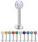 Treuheld® | 1,2mm x 8mm Piercing Labret | 4mm Kristall Kugel | Klar - Transparent | Chirurgenstahl | Silber | Lippenpiercing, Helix Tragus Stecker