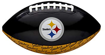 Wilson American Football NFL CITY PRIDE, Pittsburgh Steelers, Mischleder, Für Freizeitspieler, Schwarz/Gelb, WTF1523XBPT