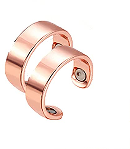 2 Stück Blutzucker-Kontrollring, Magnettherapie-Kupferenergie-Einstellbarer Ring, Blutzucker Leichtigkeit Magnettherapie-Ringe für den Blutfluss (Rose Gold-1)