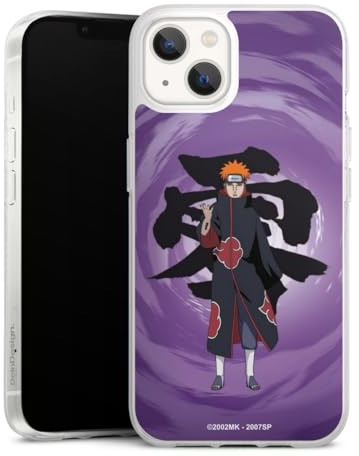 Silikon Hülle kompatibel mit Apple iPhone 13 Case transparent Handyhülle Pain Naruto Shippuden Akatsuki