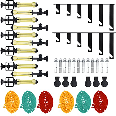 Selens 6 Rollen Wandhalterungen Manuelles Hintergrund Unterstützungs System Kettenantrieb Hintergrund Unterstützungssystem, inkl: (2) Haken, (6) Ketten, (12) Dehnungsstangen, (12) Dehnschrauben
