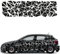 1A Style Sticker Auto Aufkleber Set 109 Teilig Rally Design Autodekor KFZ Seitenaufkleber Tuningset Camper Wohnwagen Premiumfolie (Schwarz)